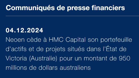 Neoen cède pour 950 millions de dollars australiens d’actifs et de projets situés dans l’État de Victoria