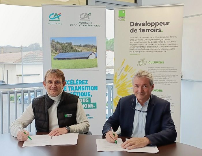 Terres du Sud et le Crédit Agricole Aquitaine s’associent pour accompagner les agriculteurs dans leur transition énergétique