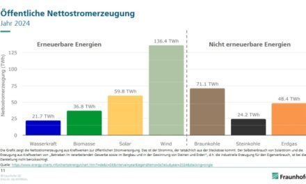 Le photovoltaïque a représenté 14% de la production d’électricité en Allemagne en 2024