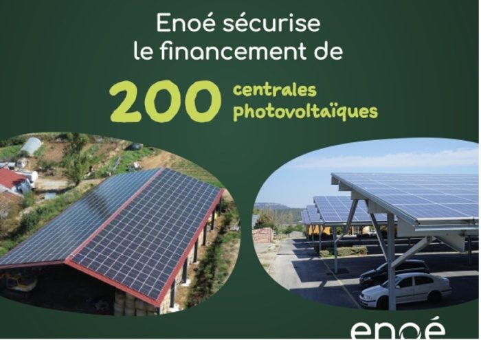 Enoé sécurise un financement pour la construction de 200 centrales photovoltaïques