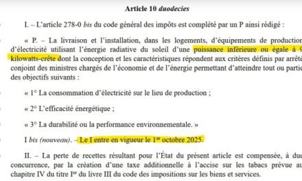 TVA réduite pour les installations PV en autoconsommation jusqu’à 9 kWc… à partir du 1er octobre